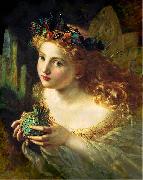 Sophie Gengembre Anderson Take the Fair Face of Woman, and Gently Suspending, With Butterflies, Flowers, and Jewels Attending, Thus Your Fairy is Made of Most Beautiful Things oil